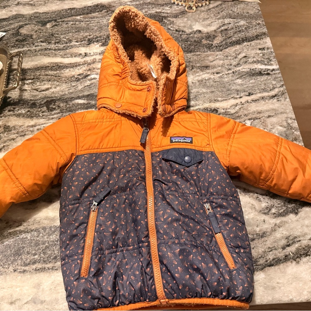 Patagonia Orange Jacket with Cozy Lining